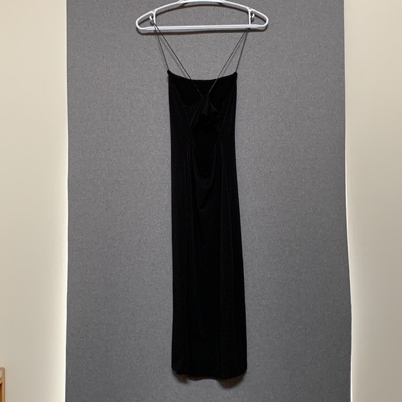 Black 90s Style Slip Cut-out Dress - Picture 4 of 4